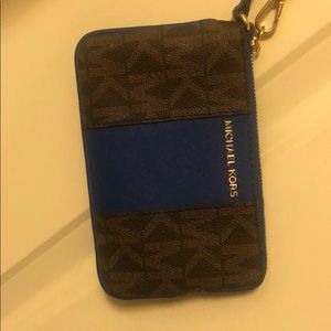 Michael Kors logo wristlet